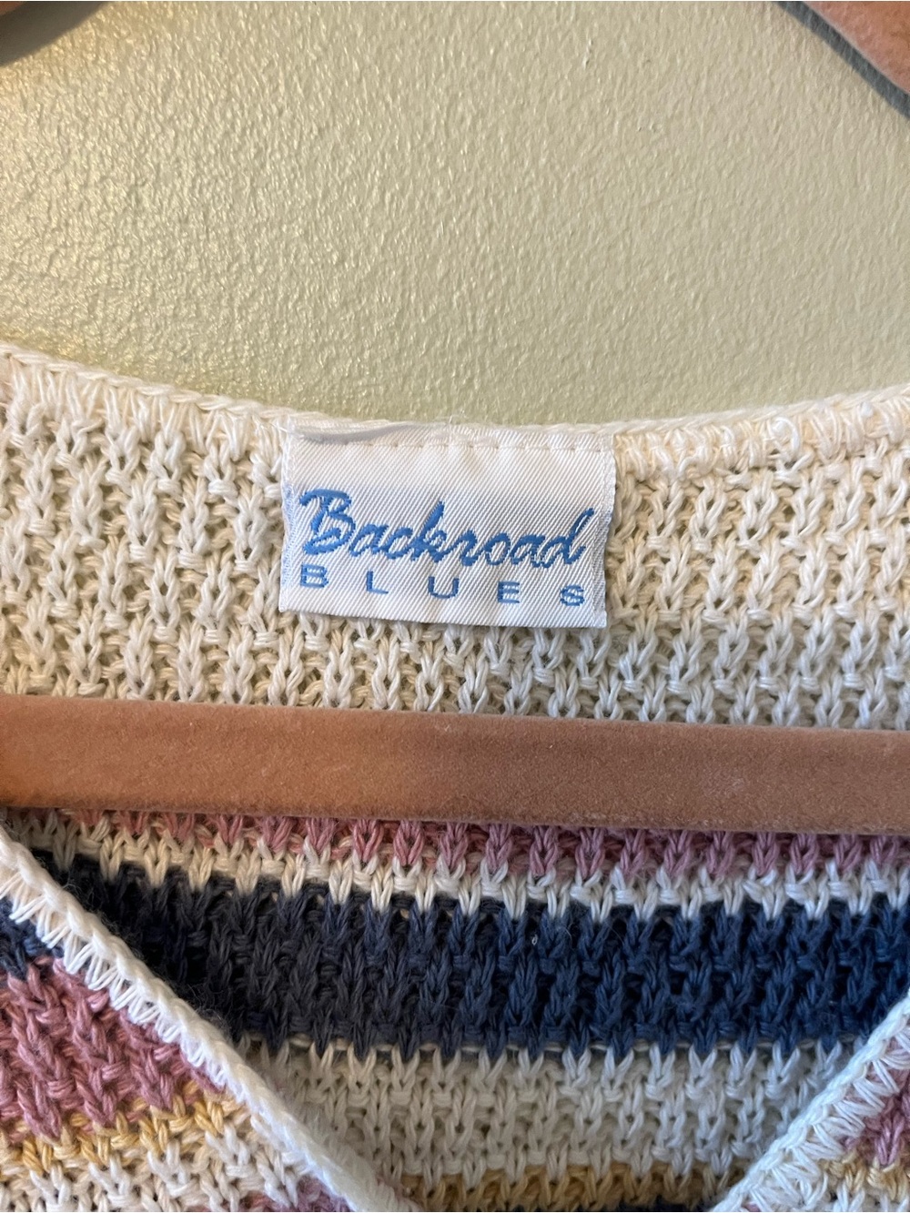 Striped Button-Front Knit Vest - Cream Multi - Picture 2 of 5